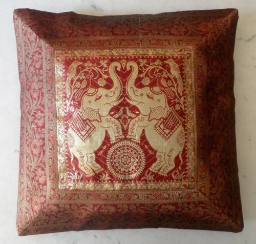 5 Dark Red Traditional Cushion Pillow Cover