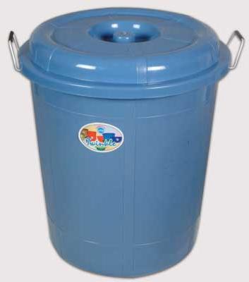 Blue Round Plastic Drum, For Water Storage, Storage Capacity : 30-40ltr