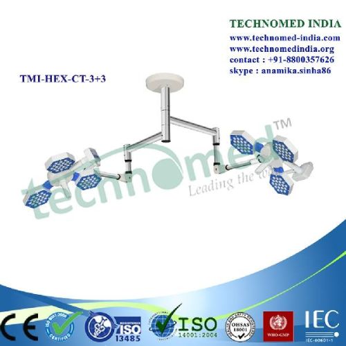 TECHNOMED Ceiling Double Dome Light, Color : White Blue