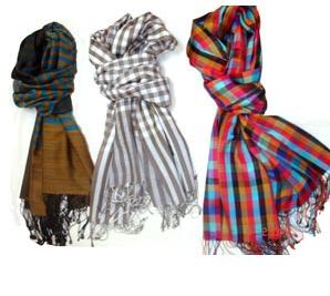 Pashmina Strap Check Plain Stole