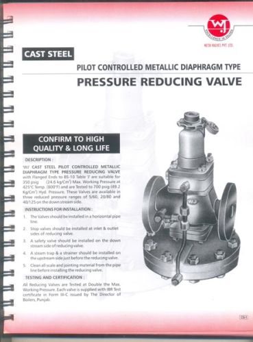 Cast Steel Pressure Reducing Valve, For Water Fitting, Pattern : Plain