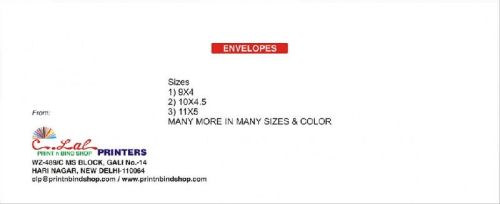 Envelope Printing Services