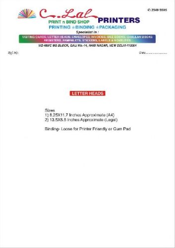 Letterhead Printing Services