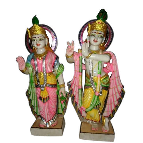 Stone Radha Krishna Statue, Color : Multicolor