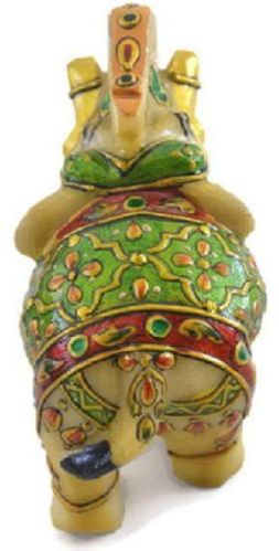 EIIM306 Handmade Marble Miniature Painted Elephant Statue