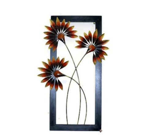 Sun Flower Iron Leaves Wall Frame, Feature : Attractive Design, Corrosion Resistance, Fine Finishing