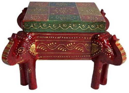 Wooden Multicolor Handcrafted Elephant Shaped Dry Fruit Boxes