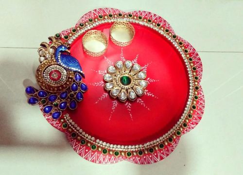 Neetascreation Soft PVC Fiber Pooja Thali, Feature : Nasik
