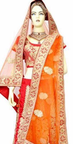 Embroidered Peach Lehenga Choli