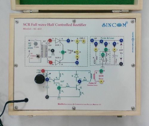 SCR Full Wave-Half Controlled Rectifier With Resistive & Inductive Load SC-413