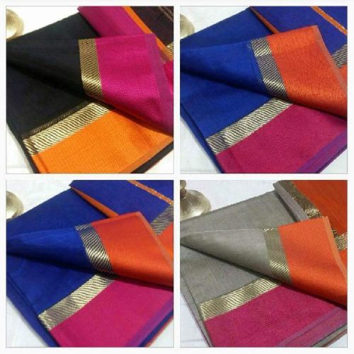 Maheshwari Silk Cotton Rassa Border Sarees, Occasion : Bridal Wear, Casual Wear, Festival Wear