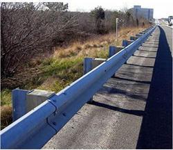 Single Thrie Beam Crash Barriers, For Bridge Safety, Color : Blue