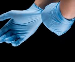 LARGE BLUE NITRILE GLOVES