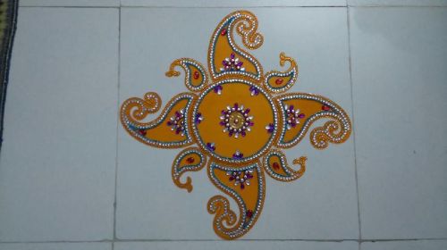 Paper Acrylic Decorative Rangoli, For Decoration, Outdoor Use, Feature : Easy To Use, Fine Craftsmanship