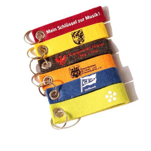 Natrual Wool Felt Keyring Keychain Key Holder