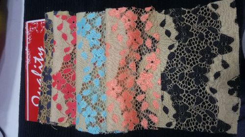 Embroidered Ligori Net Fabric, Width : 2-3.5 Cm