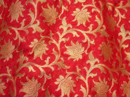 Red Pure Banarasi Fabric, For Making Garments