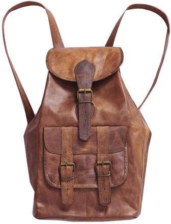 Leather Backpack Bags, Size : 8 Inch Wide X 16 Inch Height