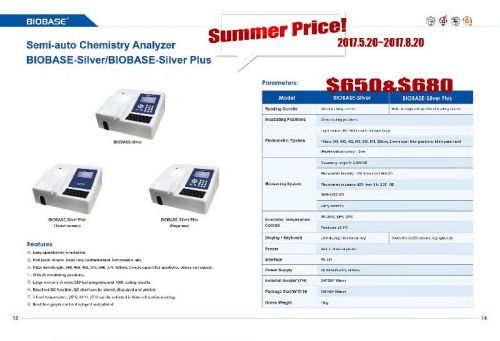 Semi-auto Biochemistry Analyzer