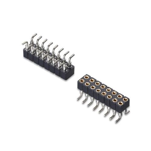 2.54mm Pitch Dual Row SMT Type Round Pin Female Header