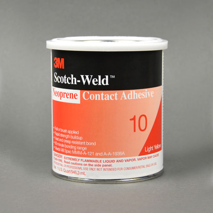 3M 10 Neoprene Contact Adhesive Light Yellow 1 Qt Can