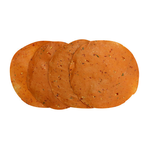 Garlic Red Chilli Papad, Shape : Round