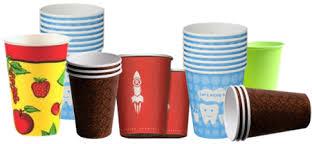 Paper cups, Pattern : Plain