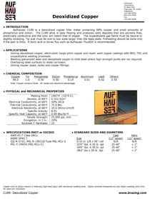 C189 Deoxidized Copper