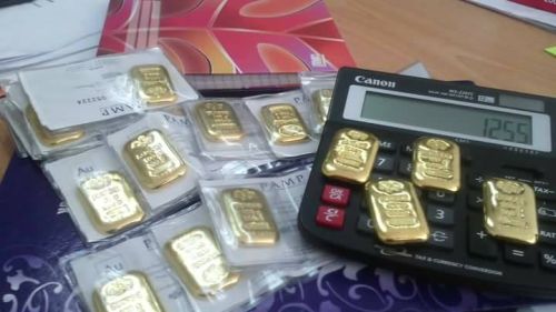 PAMP Gold Bar, Dimension : 44*22 MM Of Each