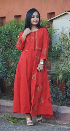 Ladies Printed Kurti, Size : Standard