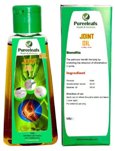 Pureeleafs Herbal Joint Pain Oil, Color : Green