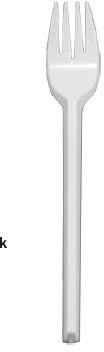 23371 Plastic White Table Fork