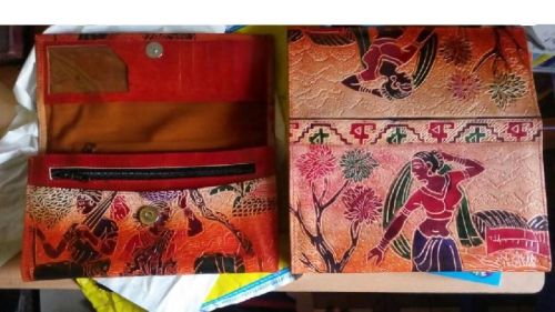 Sikha Handicrafts Pure Goat Leather Card Holders Bag, Size : 8'x4'