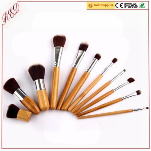 11 Pcs Makeup Brushes Set Bamboo Handle Wood Handle