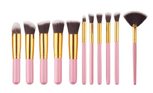 11pcs Sets Mini Makeup Comestic Brush Tools Eyeshadow Busher Foundation Eye Brow Powder Brushes Sets