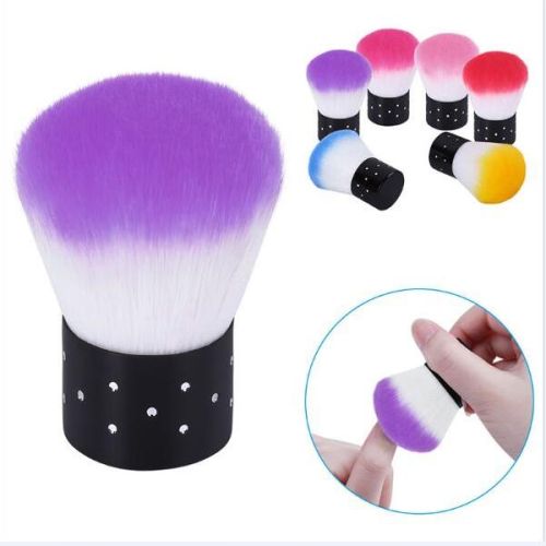 Crystal Gel Nail Brush Handle Soft Nail Cleaning Dust Nail Art Concealer Brush