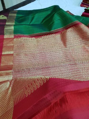 Plain Silk Sarees, Saree Length : 6.5 M