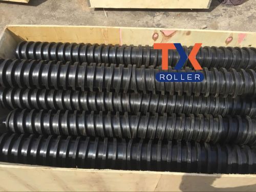 Steel Q235 Rubber Spiral Return Roller