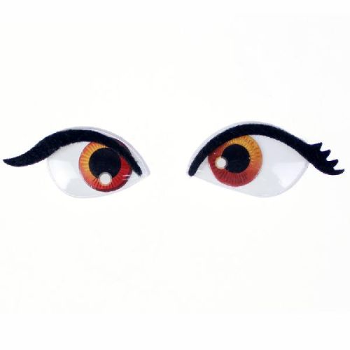 Felt Eyelash Colorful Wiggly Plastic Eye