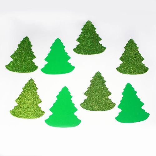 Glitter Chirstmas Tree Foam Sticker
