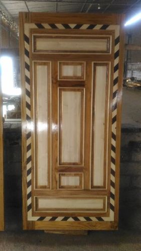 Solid Teak Wood Inlay Doors