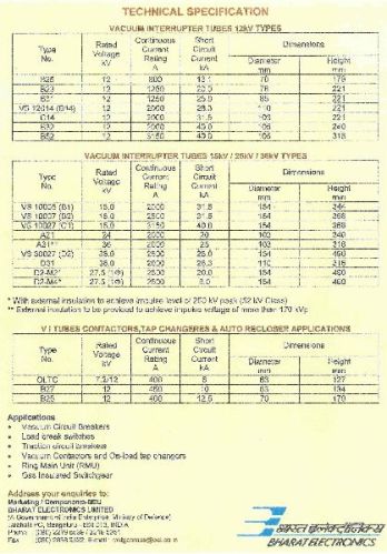 BEL Vacuum Interrupters