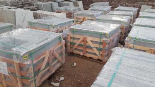 Square Polished Marble Slabs, For Flooring Use, Making Temple, Pattern : Plain