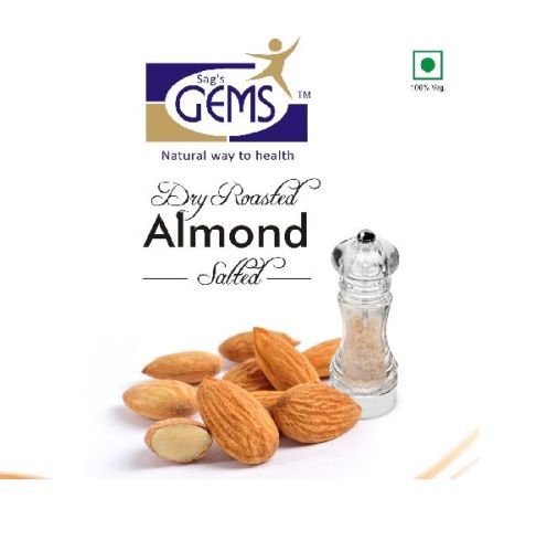 Gems Dry Roasted Salted Almonds, Packaging Type : Packed In Plastic Pouch