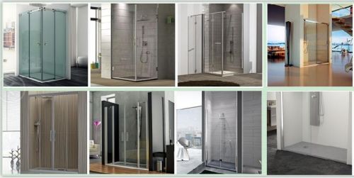 Toughened Glass Shower Screen, Brand Name : hexin
