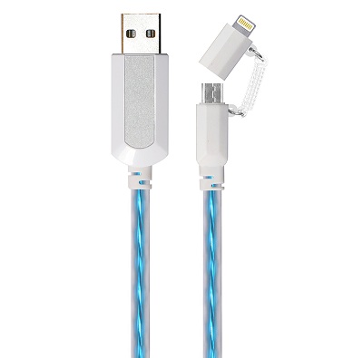 8 Pin Lightning Micro USB Flowing Flat Cable