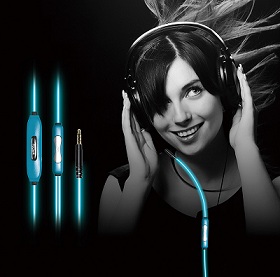 MIC AL003T Flowing Light Stereo Audio Cable