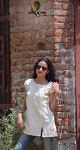 Ladies Cotton Embroidered Top, Size : XL