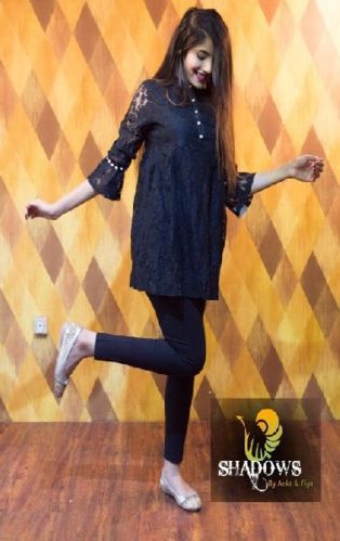 Ladies Lace Net Top, Size : XL