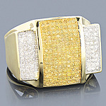 Yellow Diamond Ring 085ct-10k-mens-p-44165